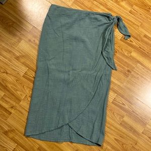 Green Wrap Skirt